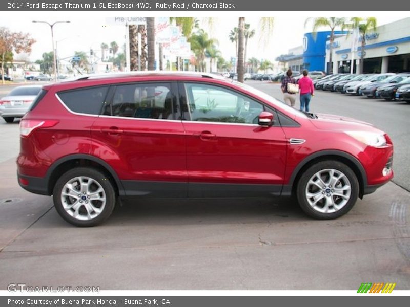 Ruby Red / Charcoal Black 2014 Ford Escape Titanium 1.6L EcoBoost 4WD