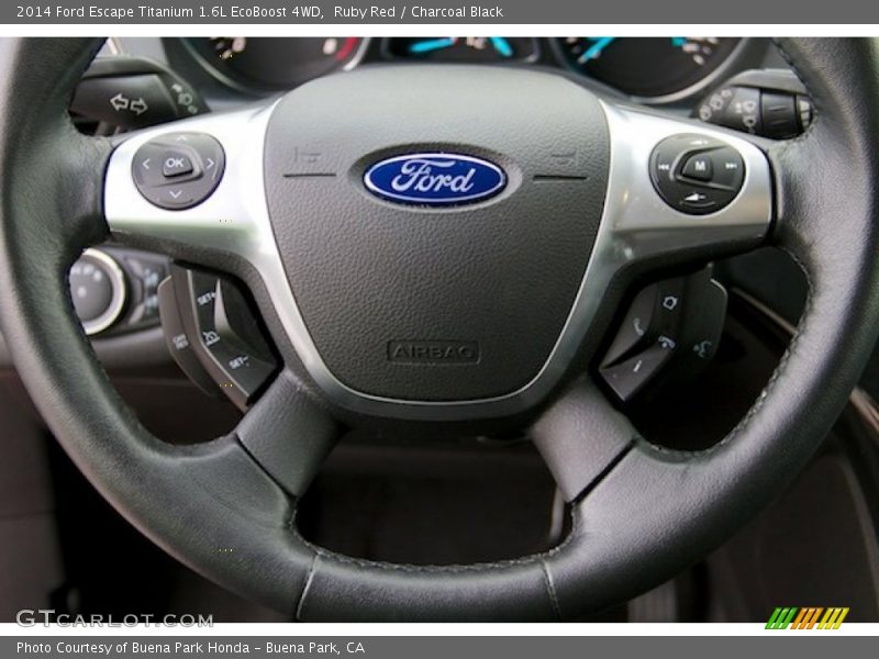 Ruby Red / Charcoal Black 2014 Ford Escape Titanium 1.6L EcoBoost 4WD