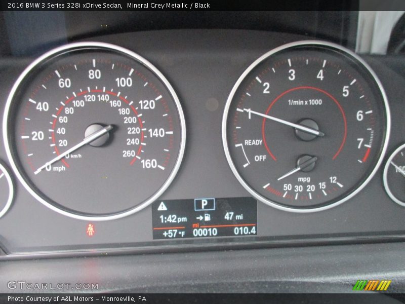 Mineral Grey Metallic / Black 2016 BMW 3 Series 328i xDrive Sedan