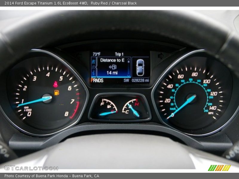 Ruby Red / Charcoal Black 2014 Ford Escape Titanium 1.6L EcoBoost 4WD