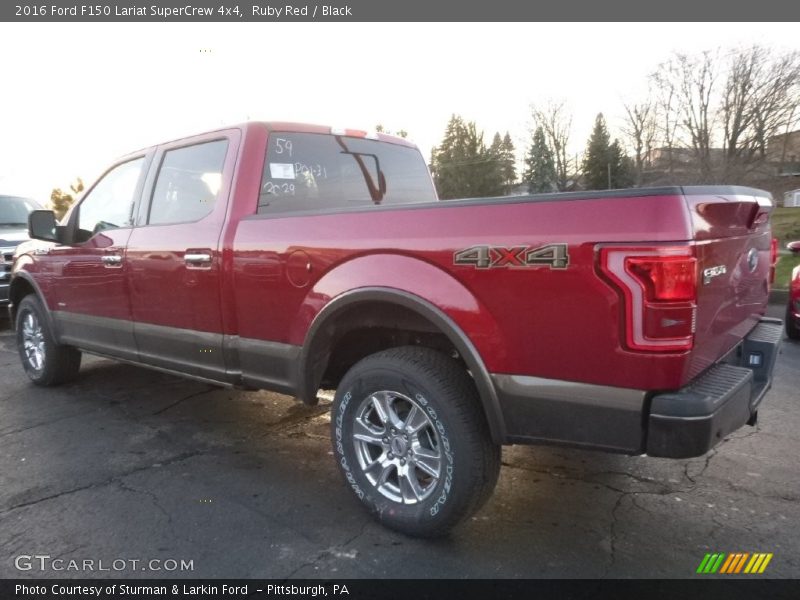 Ruby Red / Black 2016 Ford F150 Lariat SuperCrew 4x4