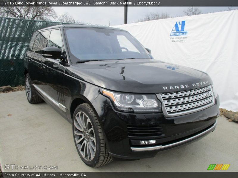 Santorini Black Metallic / Ebony/Ebony 2016 Land Rover Range Rover Supercharged LWB