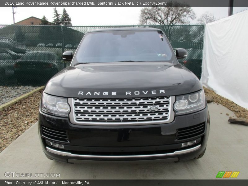 Santorini Black Metallic / Ebony/Ebony 2016 Land Rover Range Rover Supercharged LWB