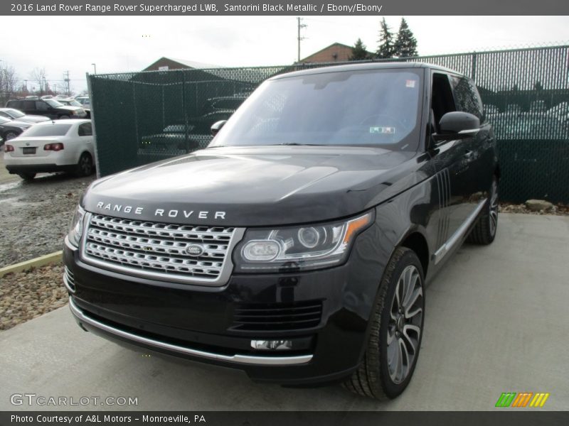 Santorini Black Metallic / Ebony/Ebony 2016 Land Rover Range Rover Supercharged LWB