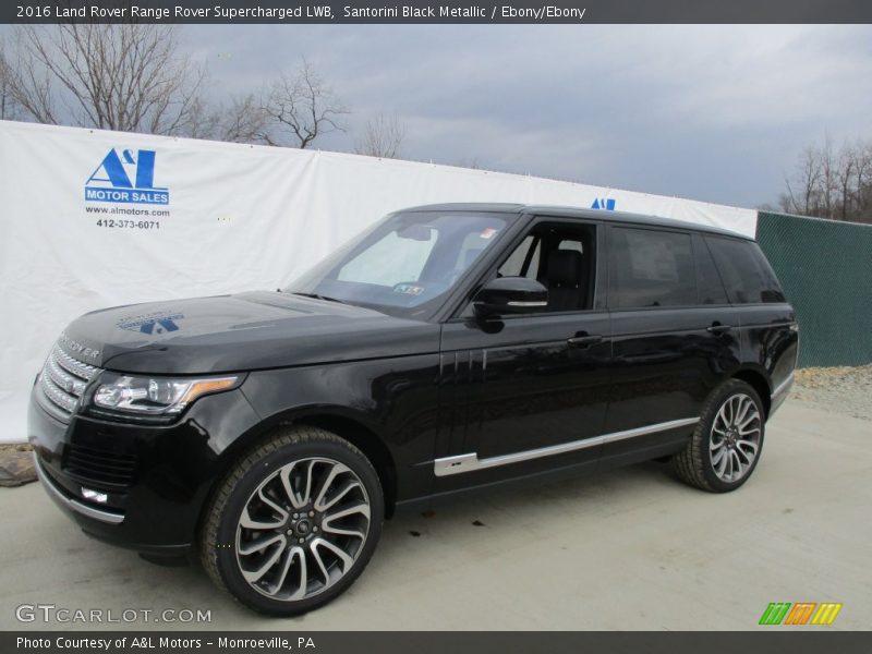 Santorini Black Metallic / Ebony/Ebony 2016 Land Rover Range Rover Supercharged LWB