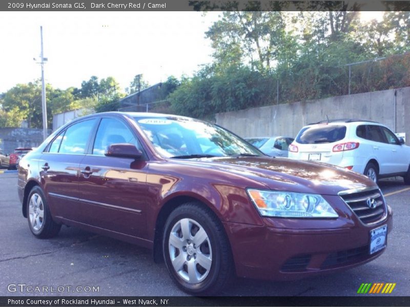 Dark Cherry Red / Camel 2009 Hyundai Sonata GLS