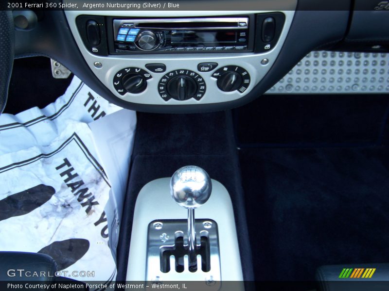Argento Nurburgring (Silver) / Blue 2001 Ferrari 360 Spider