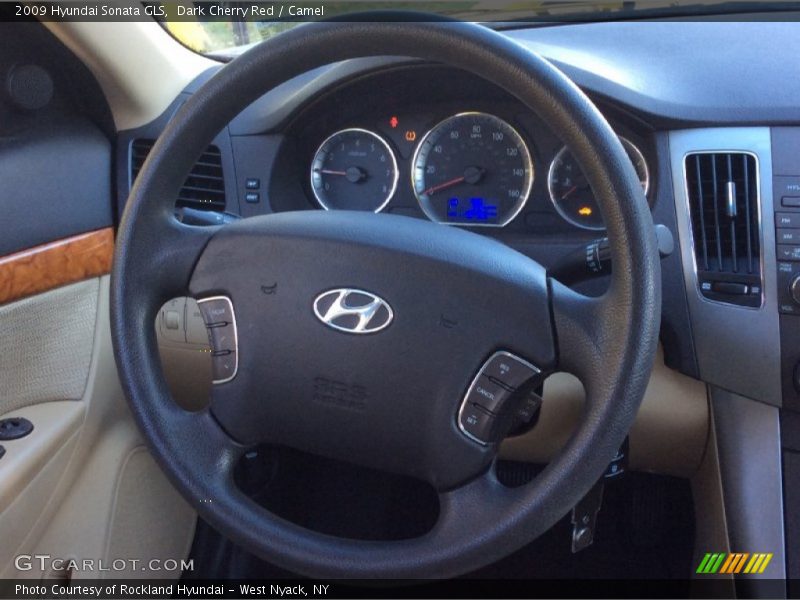Dark Cherry Red / Camel 2009 Hyundai Sonata GLS