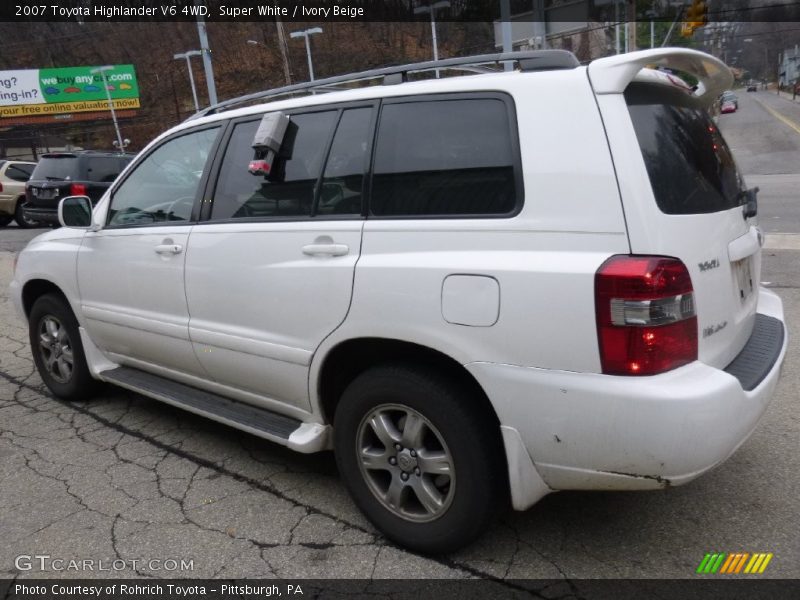 Super White / Ivory Beige 2007 Toyota Highlander V6 4WD