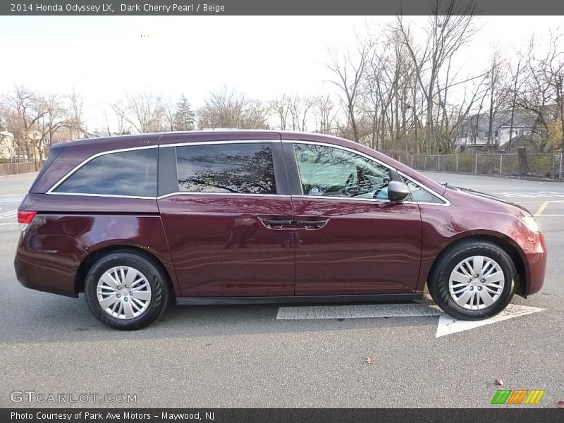Dark Cherry Pearl / Beige 2014 Honda Odyssey LX