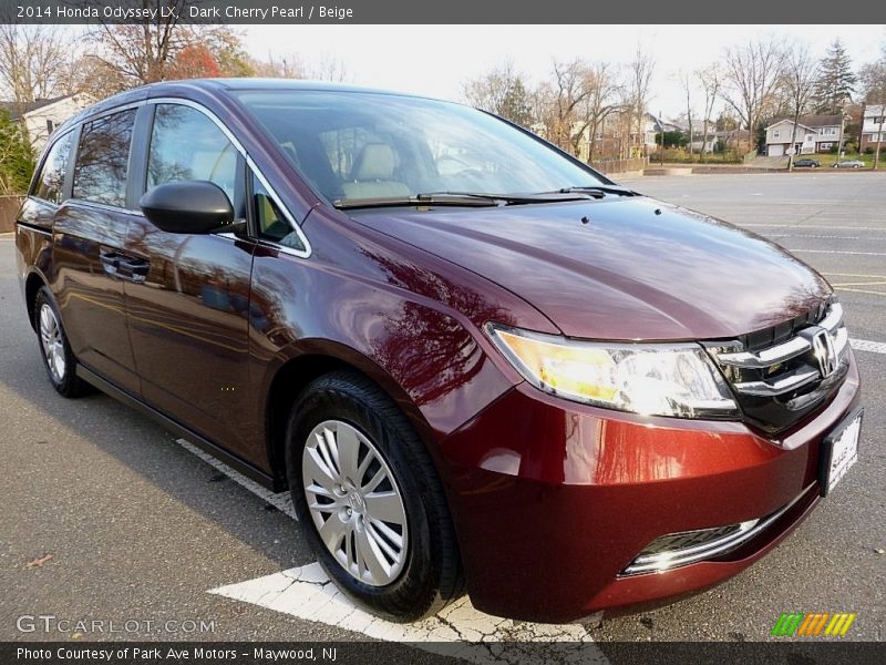 Dark Cherry Pearl / Beige 2014 Honda Odyssey LX