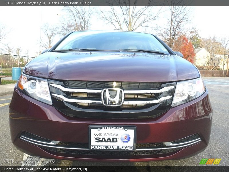 Dark Cherry Pearl / Beige 2014 Honda Odyssey LX