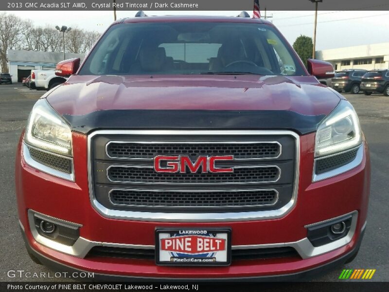 Crystal Red Tintcoat / Dark Cashmere 2013 GMC Acadia SLT AWD