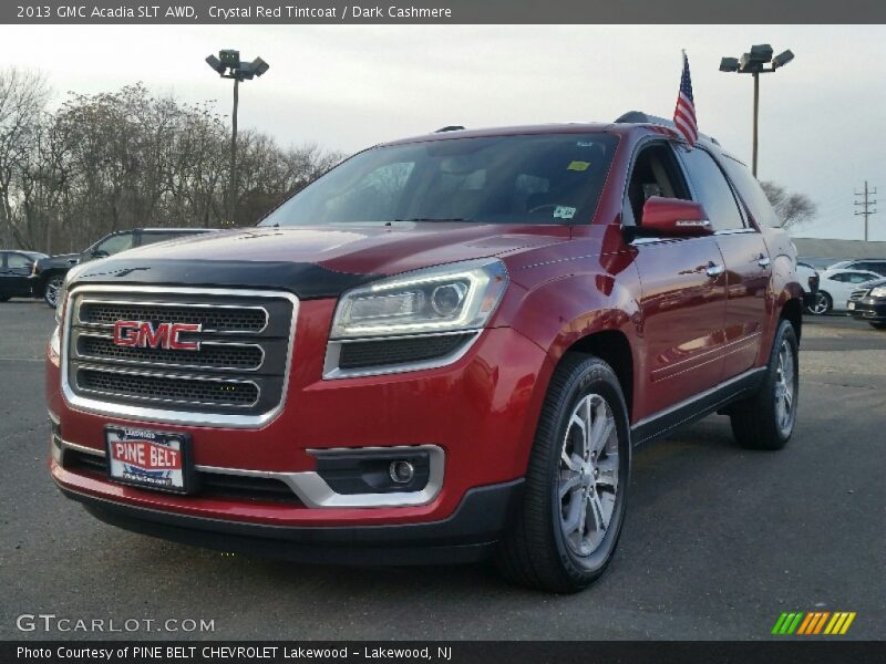 Crystal Red Tintcoat / Dark Cashmere 2013 GMC Acadia SLT AWD