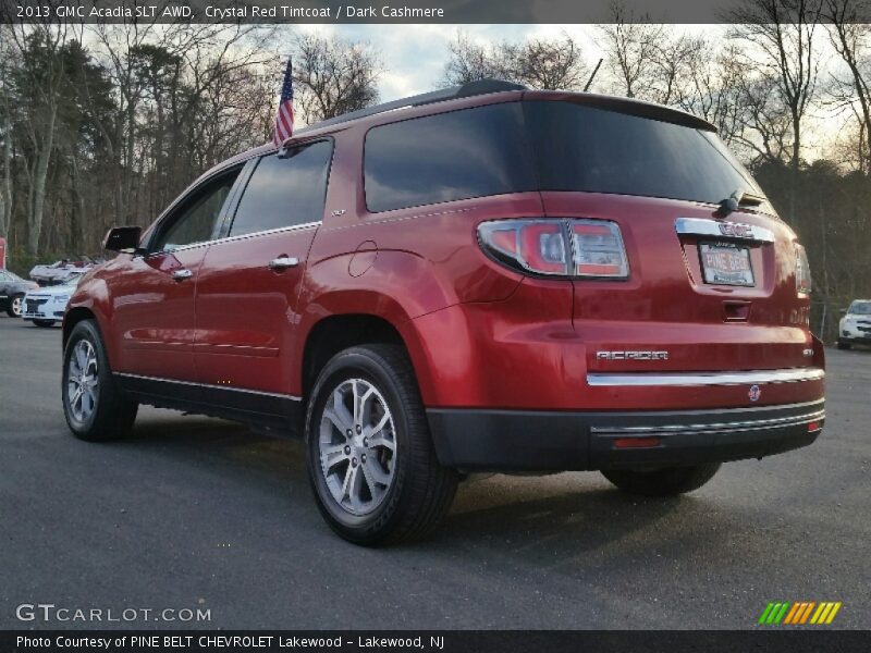Crystal Red Tintcoat / Dark Cashmere 2013 GMC Acadia SLT AWD