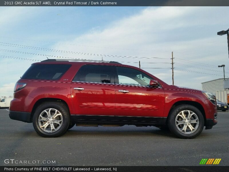 Crystal Red Tintcoat / Dark Cashmere 2013 GMC Acadia SLT AWD