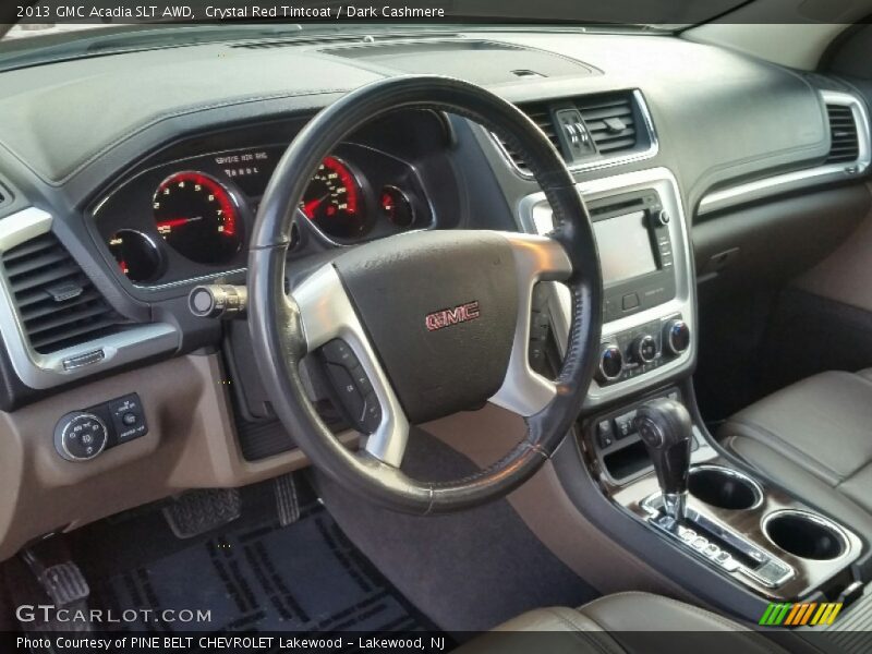 Crystal Red Tintcoat / Dark Cashmere 2013 GMC Acadia SLT AWD