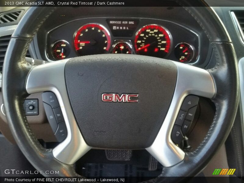 Crystal Red Tintcoat / Dark Cashmere 2013 GMC Acadia SLT AWD