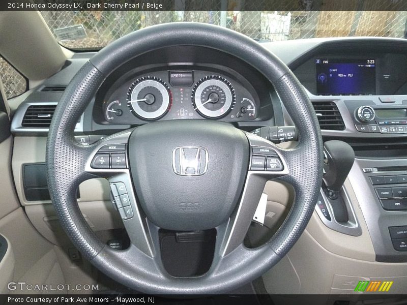 Dark Cherry Pearl / Beige 2014 Honda Odyssey LX