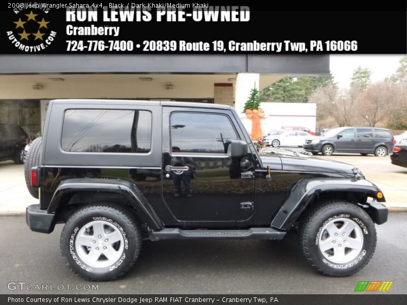 Black / Dark Khaki/Medium Khaki 2008 Jeep Wrangler Sahara 4x4