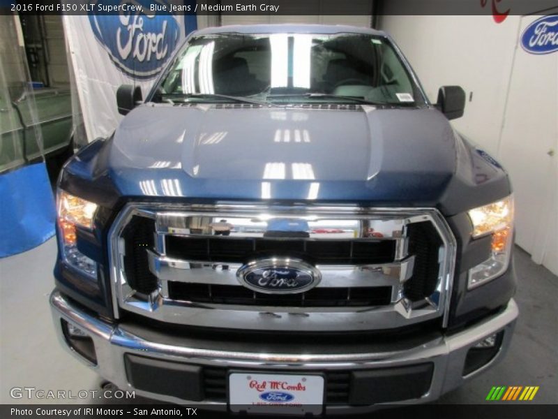 Blue Jeans / Medium Earth Gray 2016 Ford F150 XLT SuperCrew