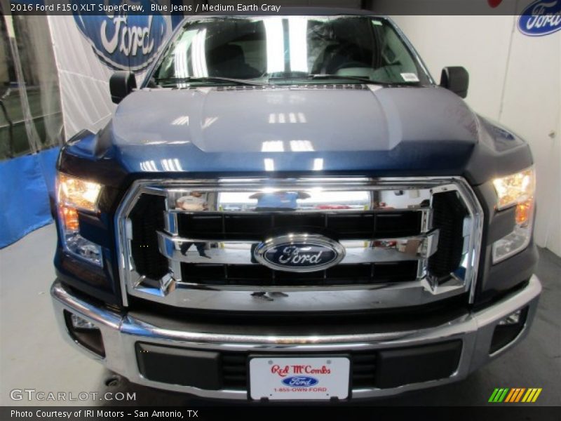 Blue Jeans / Medium Earth Gray 2016 Ford F150 XLT SuperCrew