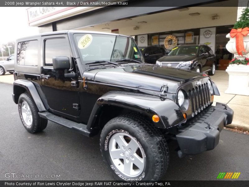 Black / Dark Khaki/Medium Khaki 2008 Jeep Wrangler Sahara 4x4