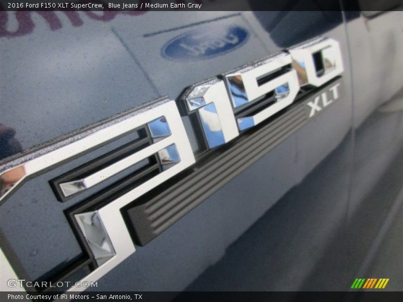 Blue Jeans / Medium Earth Gray 2016 Ford F150 XLT SuperCrew