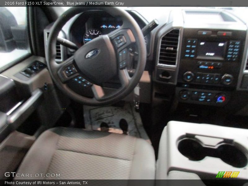 Blue Jeans / Medium Earth Gray 2016 Ford F150 XLT SuperCrew