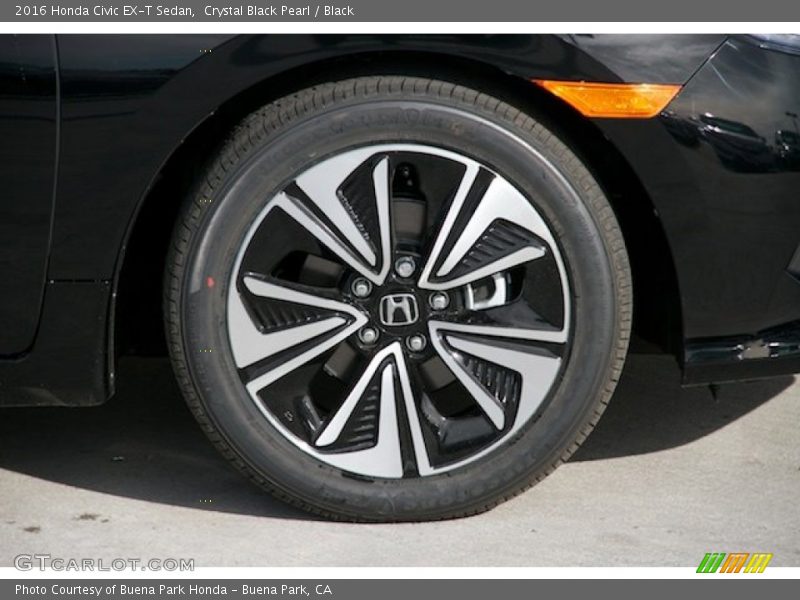 Crystal Black Pearl / Black 2016 Honda Civic EX-T Sedan