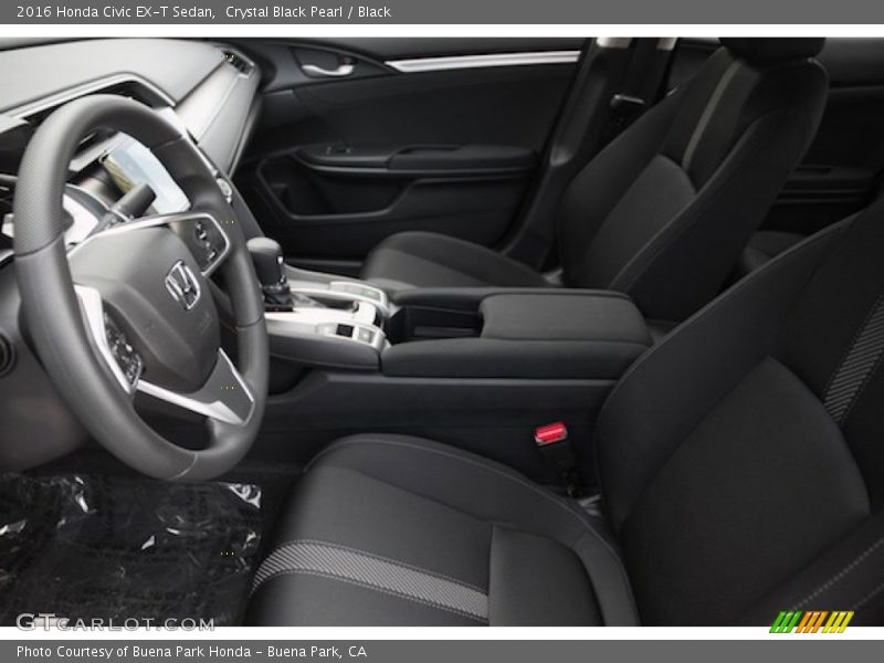 Crystal Black Pearl / Black 2016 Honda Civic EX-T Sedan