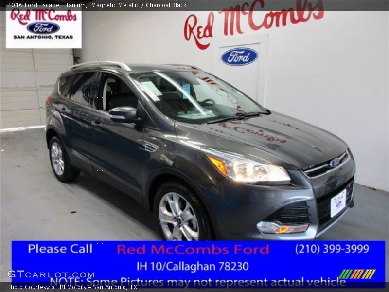 Magnetic Metallic / Charcoal Black 2016 Ford Escape Titanium