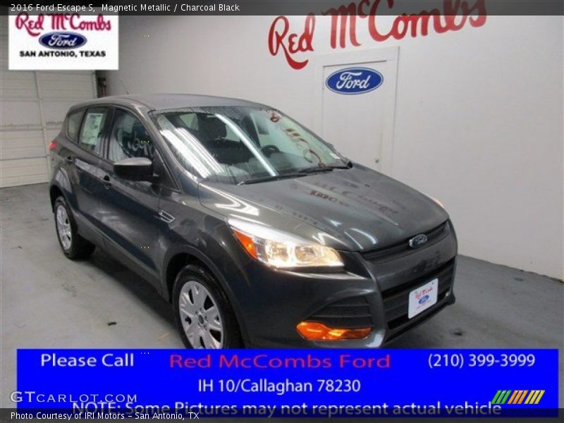 Magnetic Metallic / Charcoal Black 2016 Ford Escape S