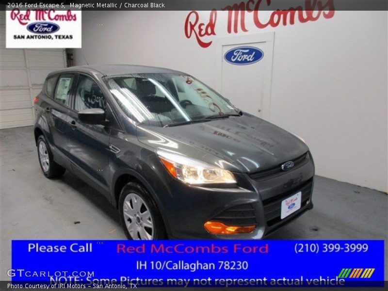 Magnetic Metallic / Charcoal Black 2016 Ford Escape S
