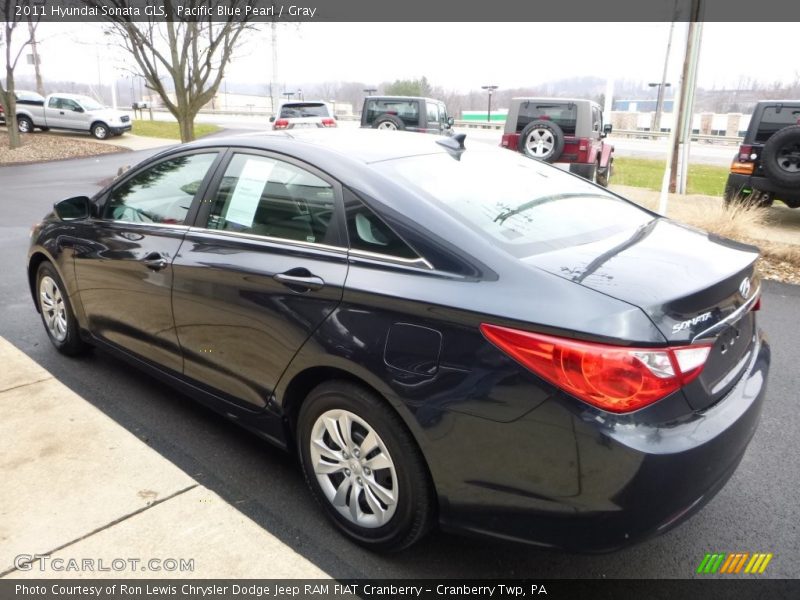 Pacific Blue Pearl / Gray 2011 Hyundai Sonata GLS