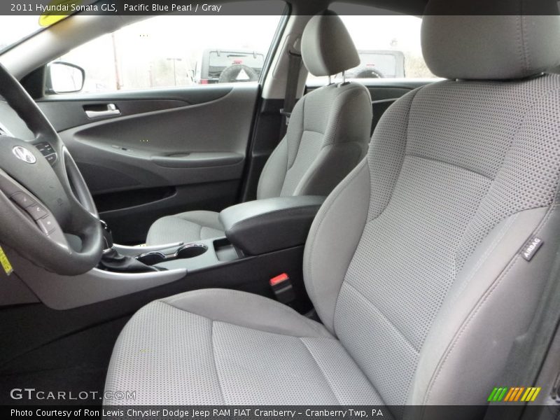 Pacific Blue Pearl / Gray 2011 Hyundai Sonata GLS