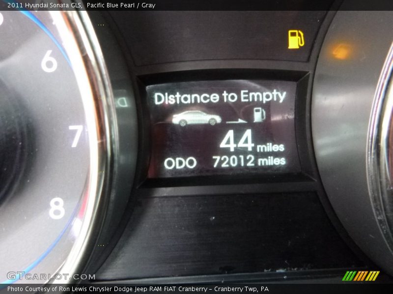 Pacific Blue Pearl / Gray 2011 Hyundai Sonata GLS