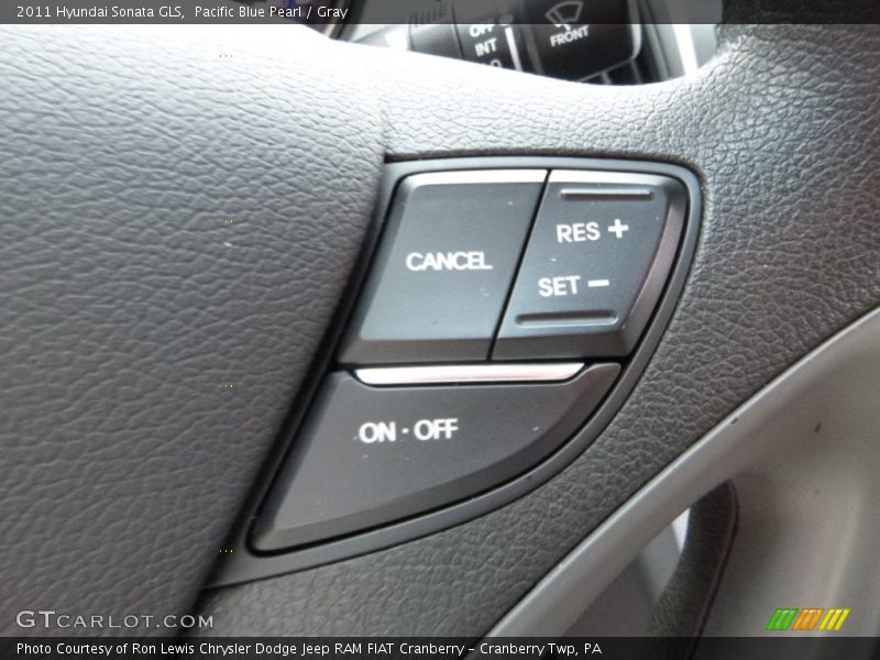 Pacific Blue Pearl / Gray 2011 Hyundai Sonata GLS