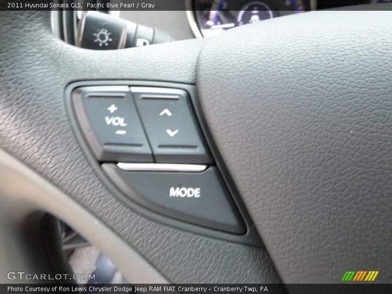 Pacific Blue Pearl / Gray 2011 Hyundai Sonata GLS