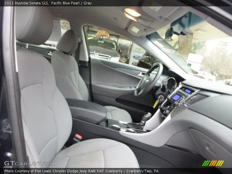 Pacific Blue Pearl / Gray 2011 Hyundai Sonata GLS