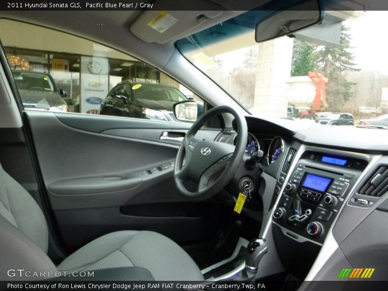 Pacific Blue Pearl / Gray 2011 Hyundai Sonata GLS