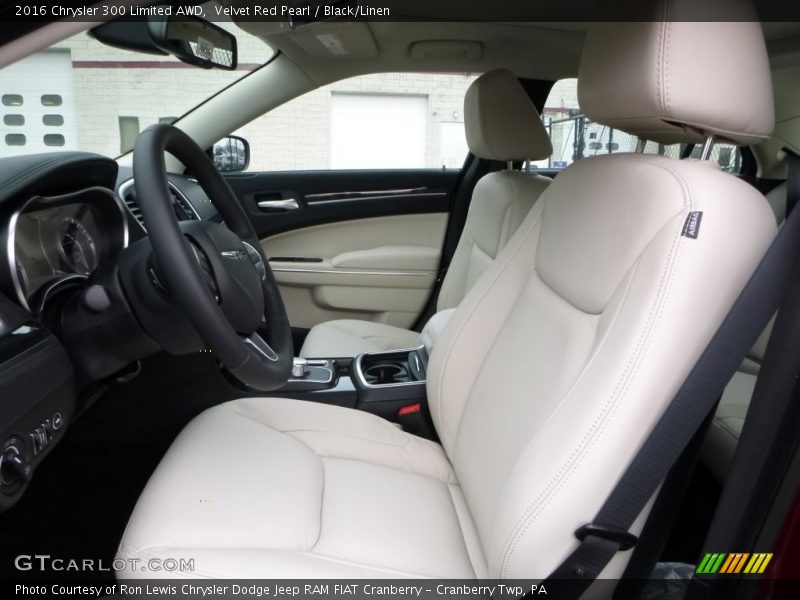 Velvet Red Pearl / Black/Linen 2016 Chrysler 300 Limited AWD