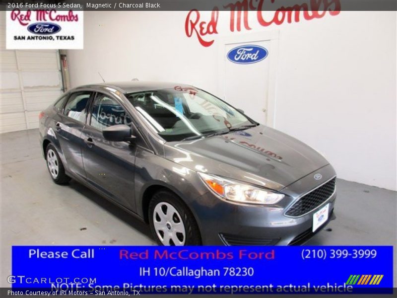 Magnetic / Charcoal Black 2016 Ford Focus S Sedan