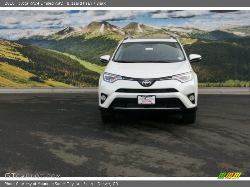 Blizzard Pearl / Black 2016 Toyota RAV4 Limited AWD