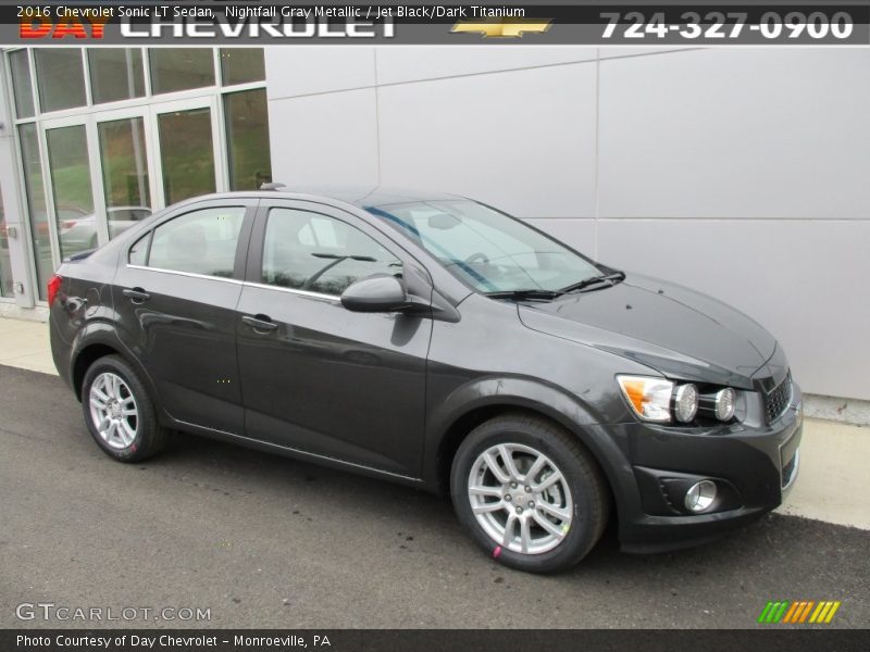 Nightfall Gray Metallic / Jet Black/Dark Titanium 2016 Chevrolet Sonic LT Sedan