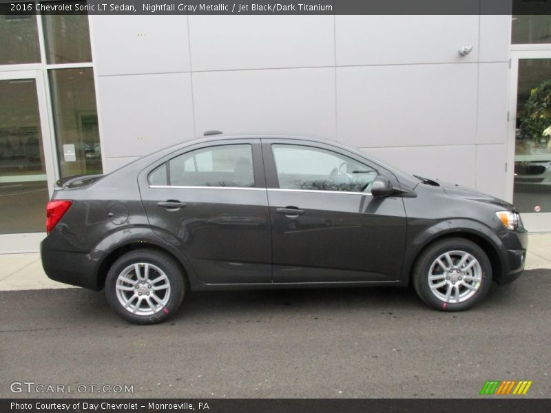 Nightfall Gray Metallic / Jet Black/Dark Titanium 2016 Chevrolet Sonic LT Sedan
