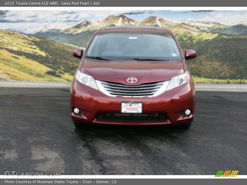 Salsa Red Pearl / Ash 2015 Toyota Sienna XLE AWD