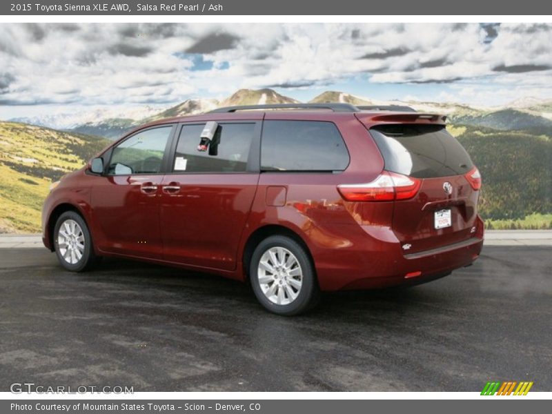 Salsa Red Pearl / Ash 2015 Toyota Sienna XLE AWD