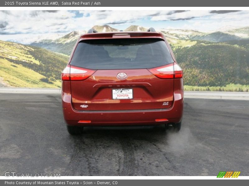 Salsa Red Pearl / Ash 2015 Toyota Sienna XLE AWD
