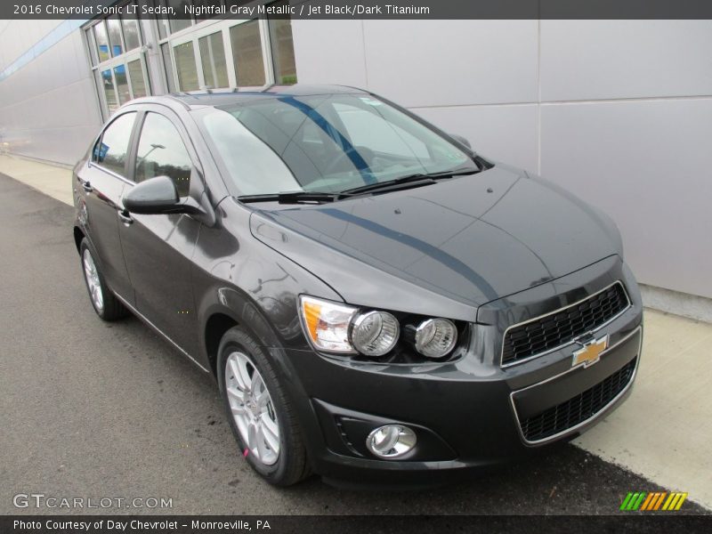 Nightfall Gray Metallic / Jet Black/Dark Titanium 2016 Chevrolet Sonic LT Sedan